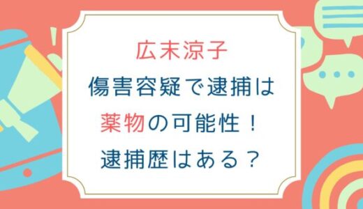 広末涼子傷害容疑で逮捕は薬物の可能性！逮捕歴はある？