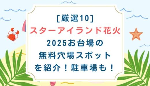 [厳選10]スターアイランド花火2025お台場の無料穴場スポットを紹介！駐車場も！