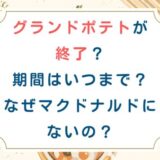 グランドポテトが終了？期間はいつまで？なぜマクドナルドにないの？