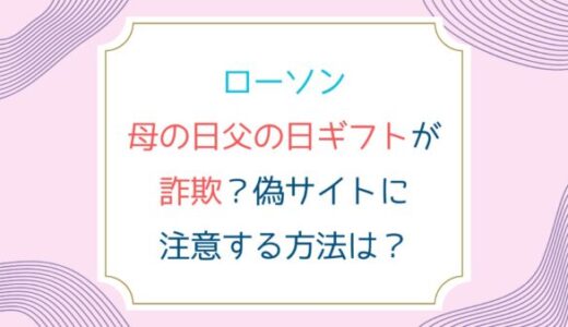 ローソン母の日父の日ギフトが詐欺？偽サイトに注意する方法は？