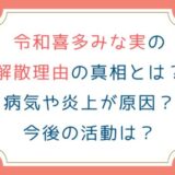 令和喜多みな実の解散理由の真相とは？病気や炎上が原因？今後の活動は？
