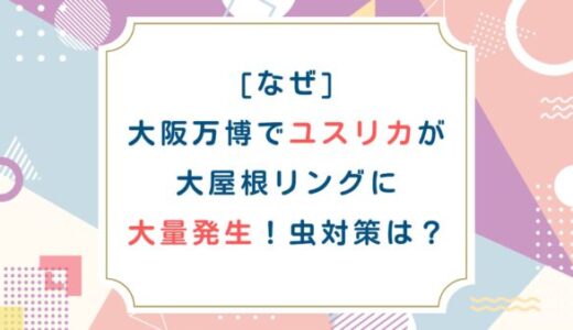 [なぜ]大阪万博でユスリカが大屋根リングに大量発生！虫対策は？