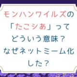 モンハンワイルズの「たこシあ」ってどういう意味？なぜネットミーム化した？