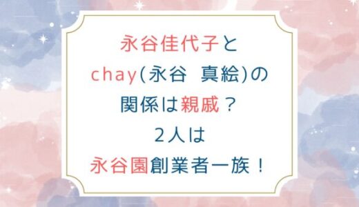 永谷佳代子とchay(永谷 真絵)の関係は親戚？2人は永谷園創業者一族！
