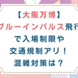 [大阪万博]ブルーインパルス飛行で入場制限や交通規制アリ！混雑対策は？