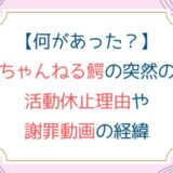 [何があった？]ちゃんねる鰐の突然の活動休止理由や謝罪動画の経緯